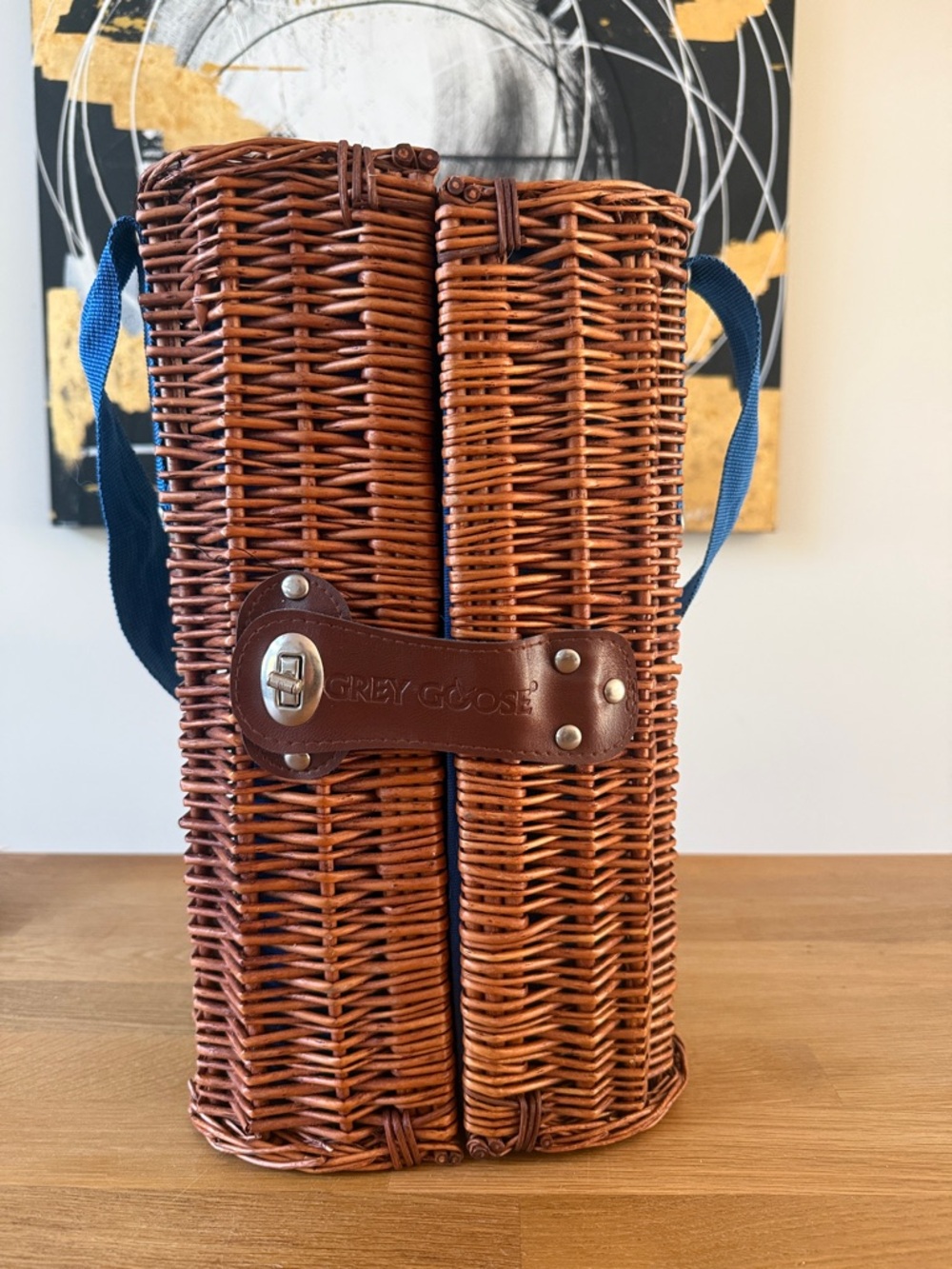 Grey Goose Wicker Wine Carrier